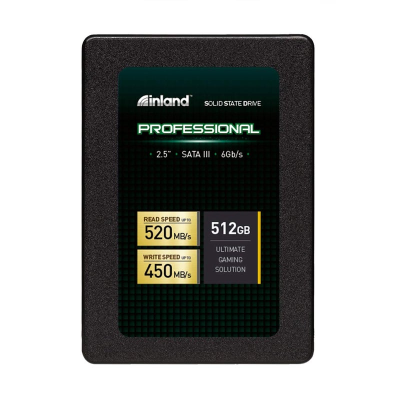 INLAND Professional 512GB SSD 3D TLC NAND SATA III 6Gb/s 2.5" 7mm Internal Solid State Drive (512GB) - Image 1